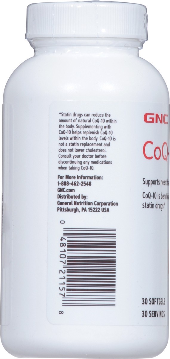 slide 5 of 9, GNC Coq-10 Softgels, 200mg, 30 ct