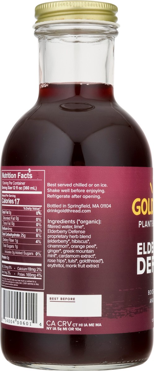 slide 4 of 12, Goldthread Elderberry Tonic, 12 fl oz