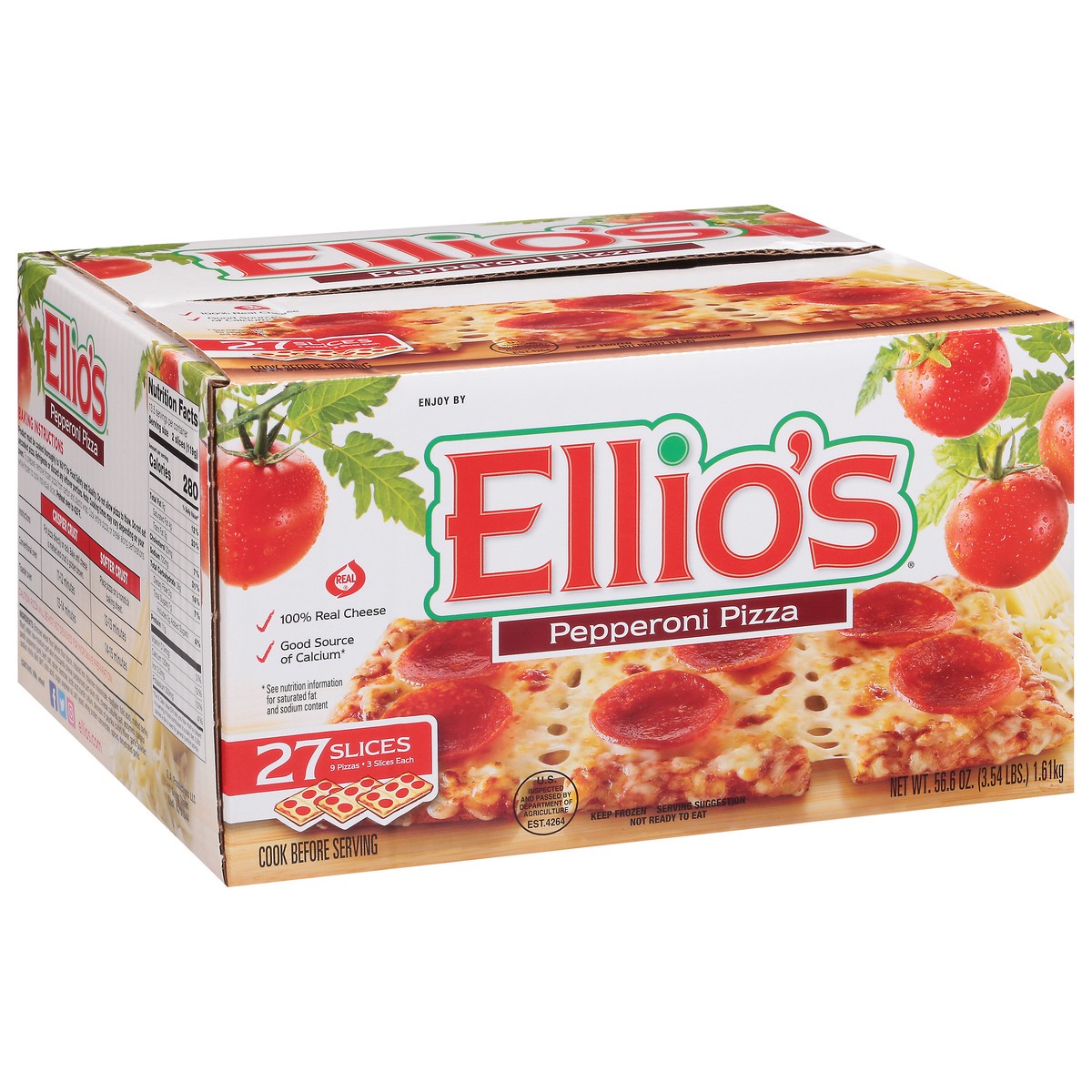 slide 5 of 9, Ellio's Pepperoni Pizza 27 ea, 27 ct