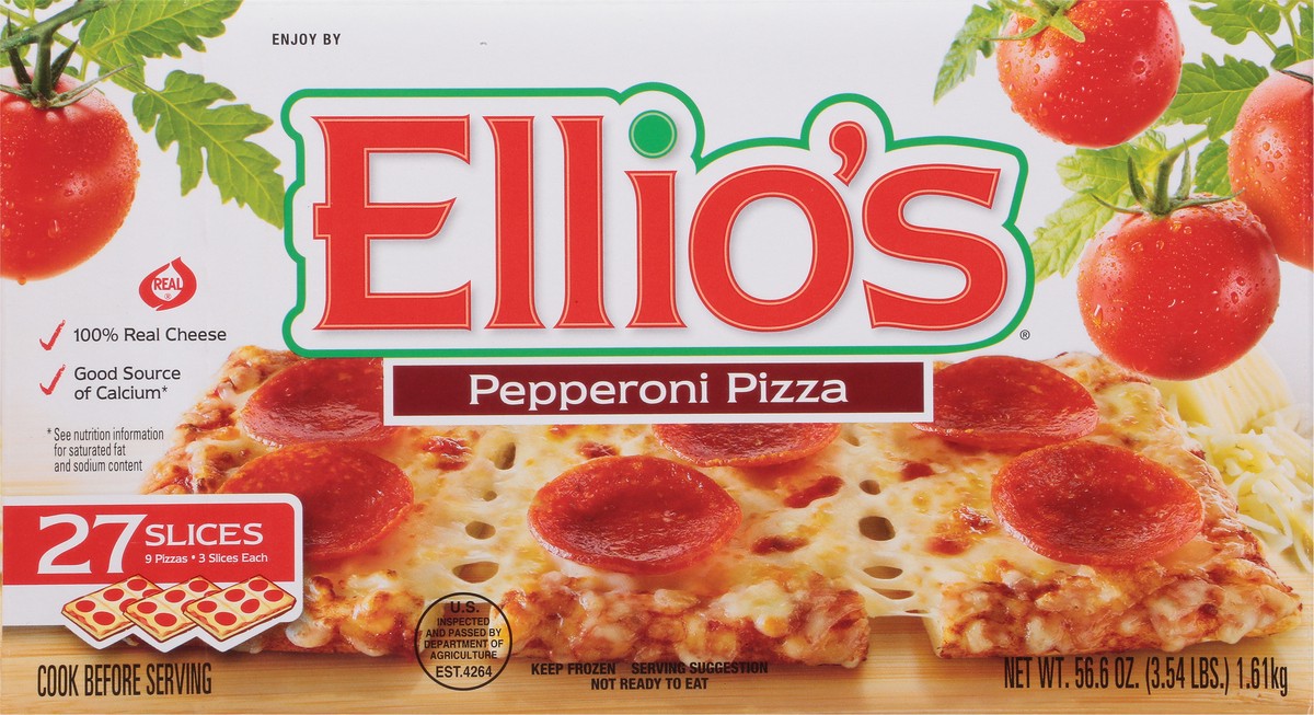 slide 7 of 9, Ellio's Pepperoni Pizza 27 ea, 27 ct