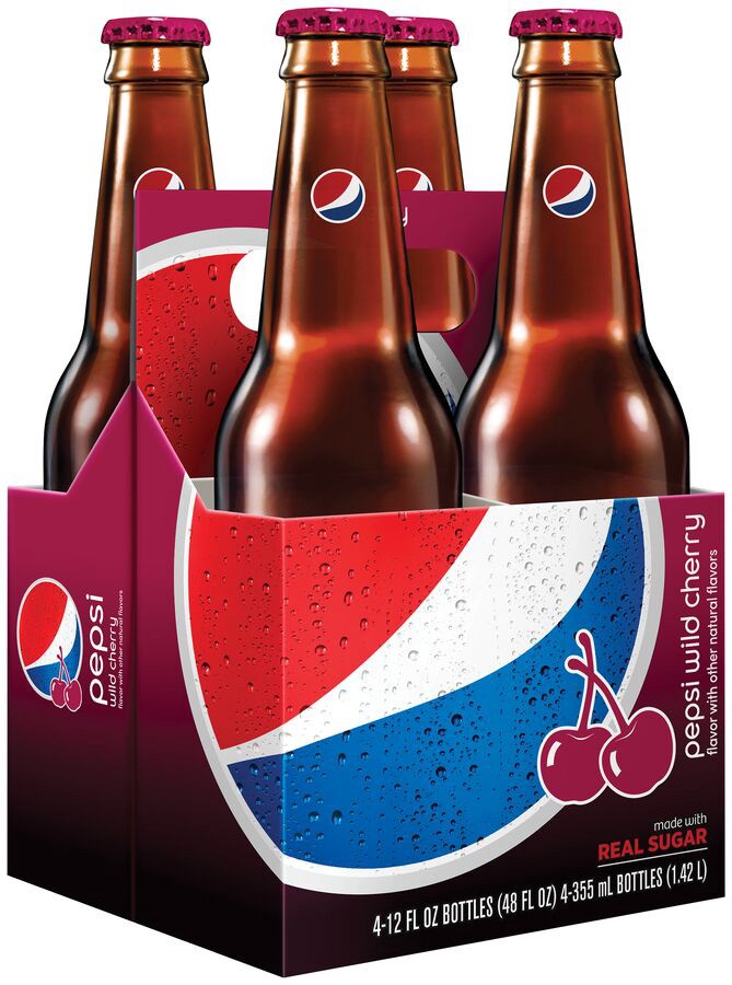 slide 1 of 2, Pepsi Wild Cherry Soda - 4 ct; 12 fl oz, 4 ct; 12 fl oz