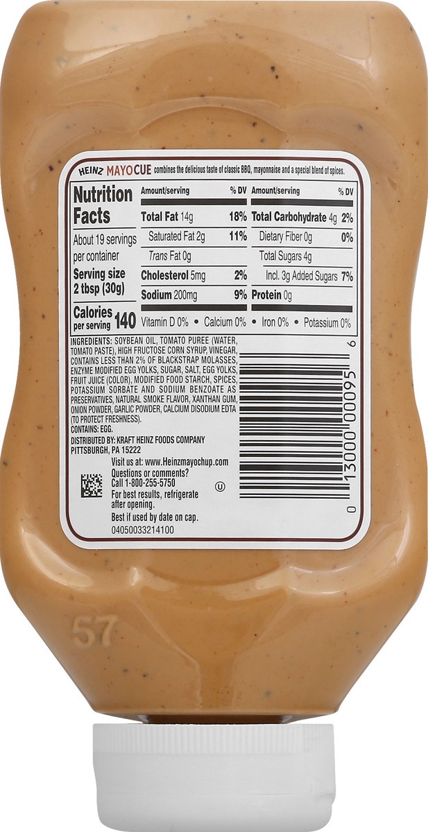 slide 8 of 10, Heinz Mayocue Mayonnaise & BBQ Sauce Mix, 19 oz Bottle, 19 fl oz