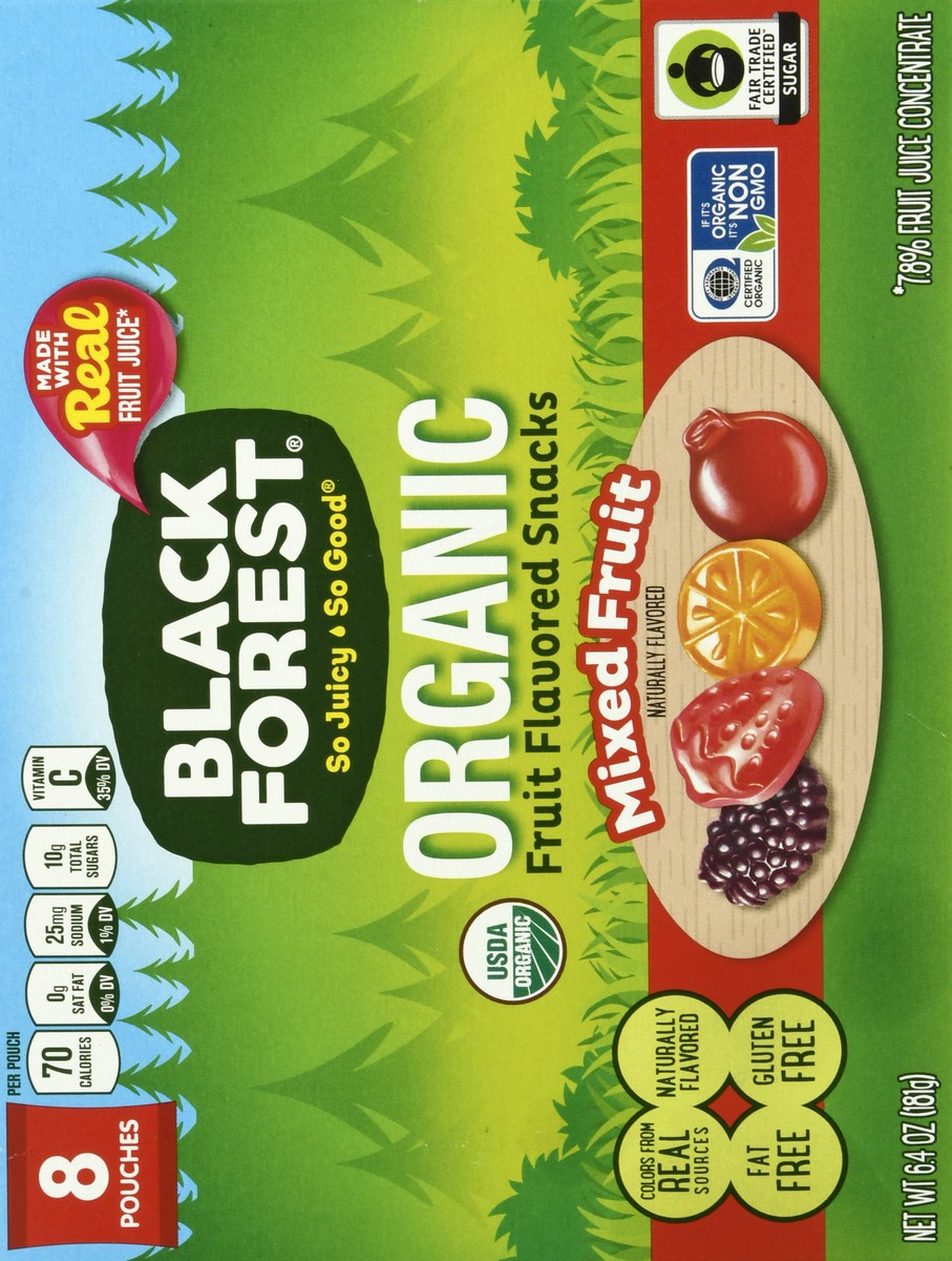 slide 3 of 11, Black Forest Organic Mixed Fruits Snacks 8 ea, 8 ct