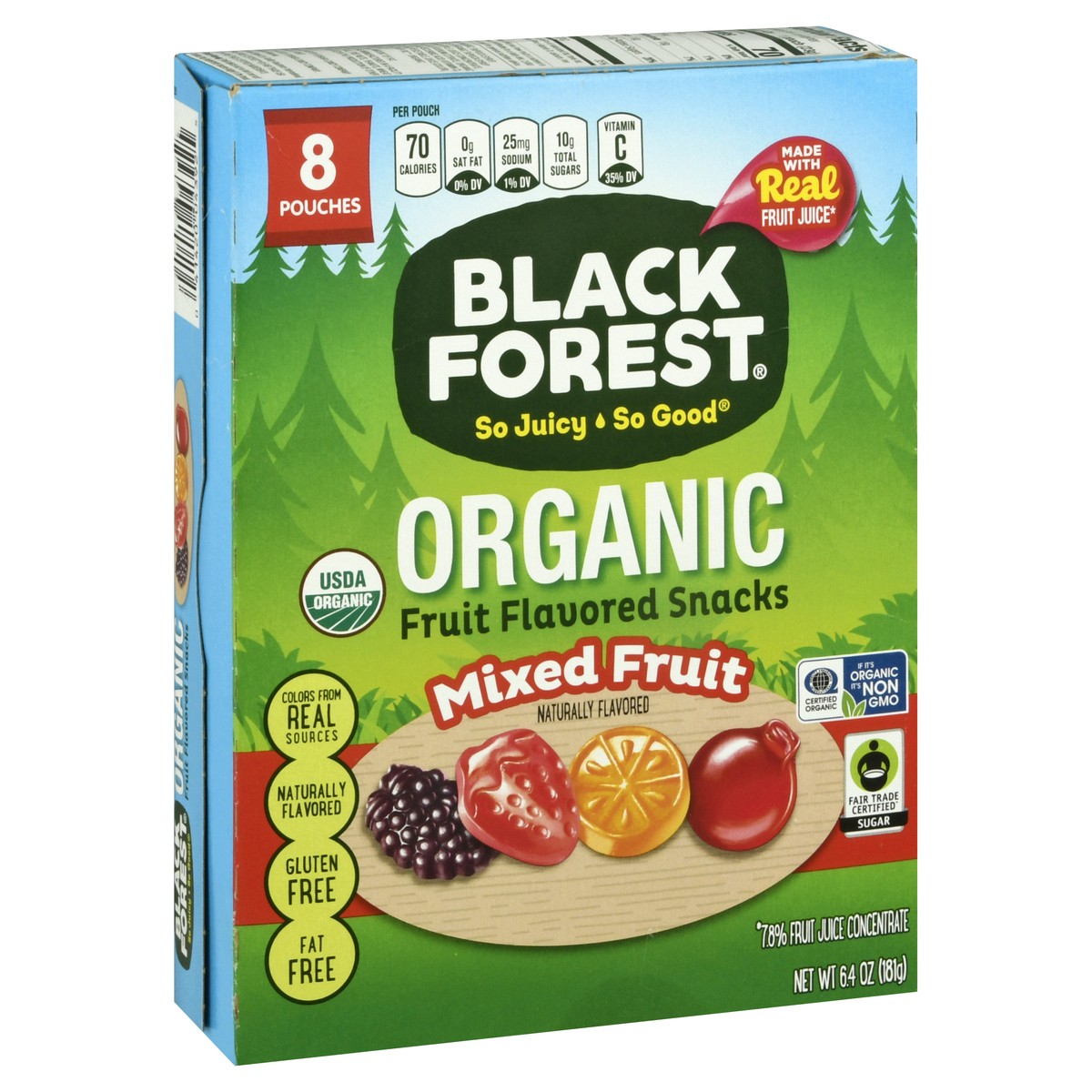 slide 5 of 11, Black Forest Organic Mixed Fruits Snacks 8 ea, 8 ct