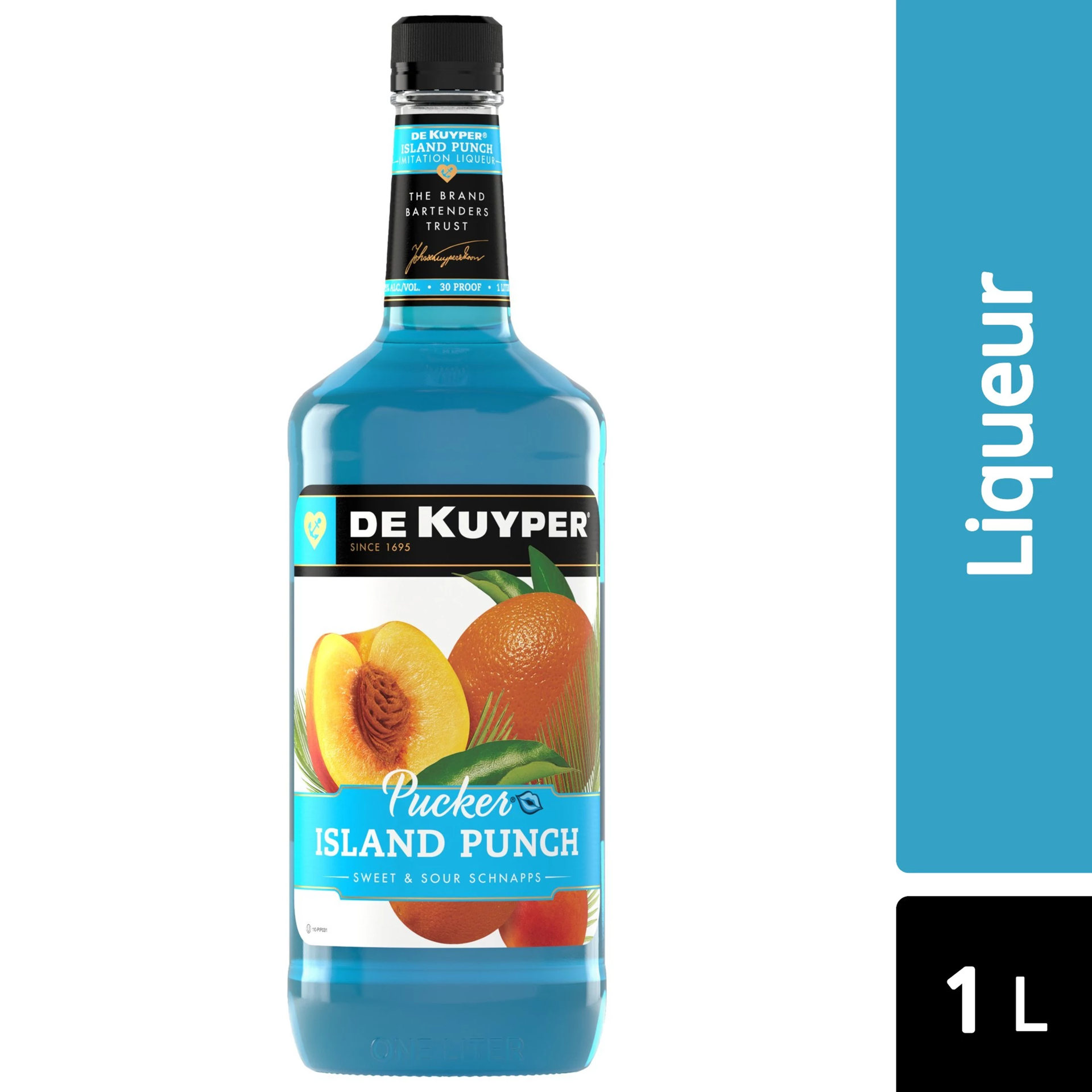slide 1 of 2, DeKuyper Island Punch Pucker, 1 liter
