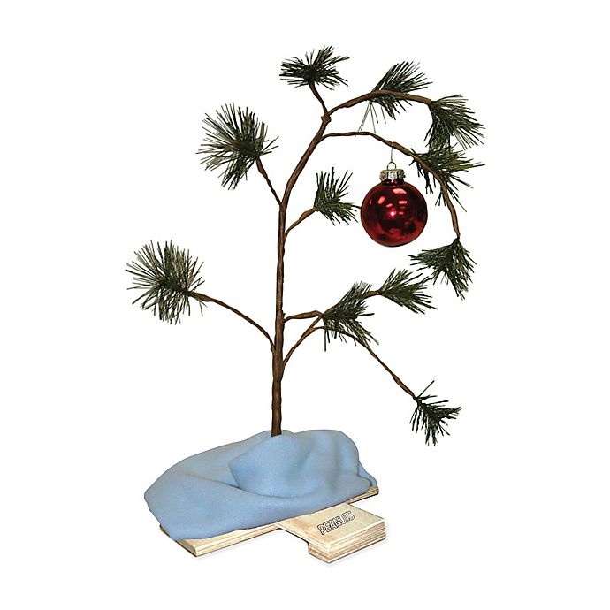 slide 1 of 1, Peanuts Charlie Brown Christmas Tree with Music Chip, 24 in