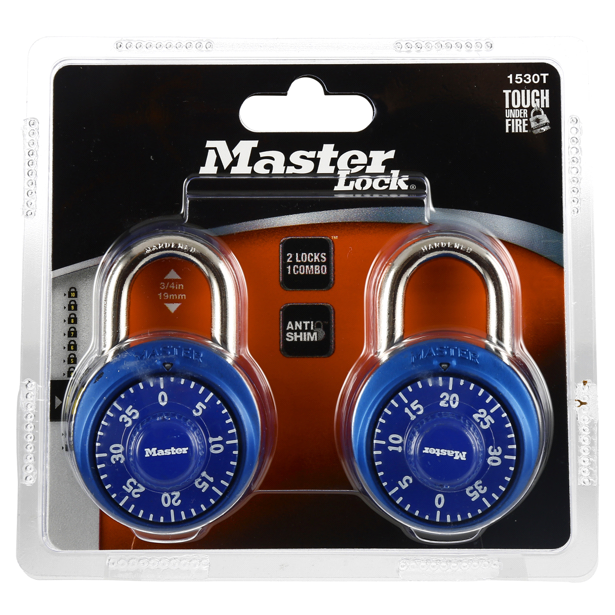 slide 1 of 1, Master Lock Color Combination Lock1530T, 2 ct