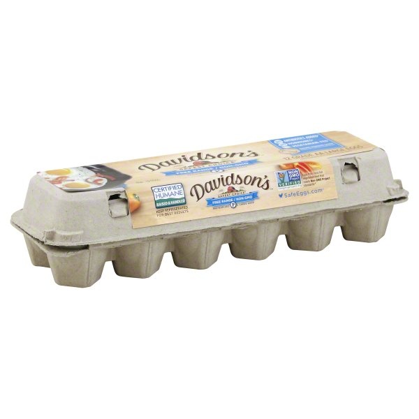 slide 1 of 1, Davidson's Pasturized Grade Aa Dozen Large Eggs, 12 ct