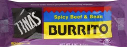 Tina's Spicy Beef and Bean Burrito 4 oz