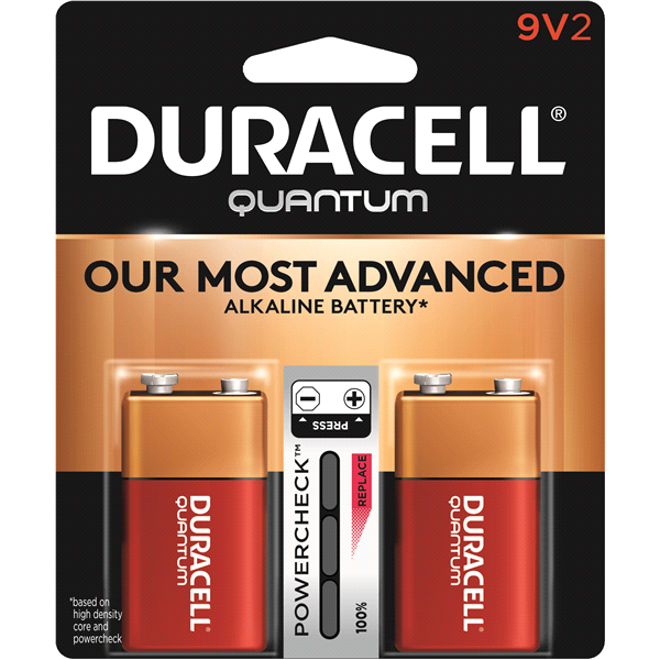 slide 1 of 2, Duracell Quantum 9V Batteries, 2 ct