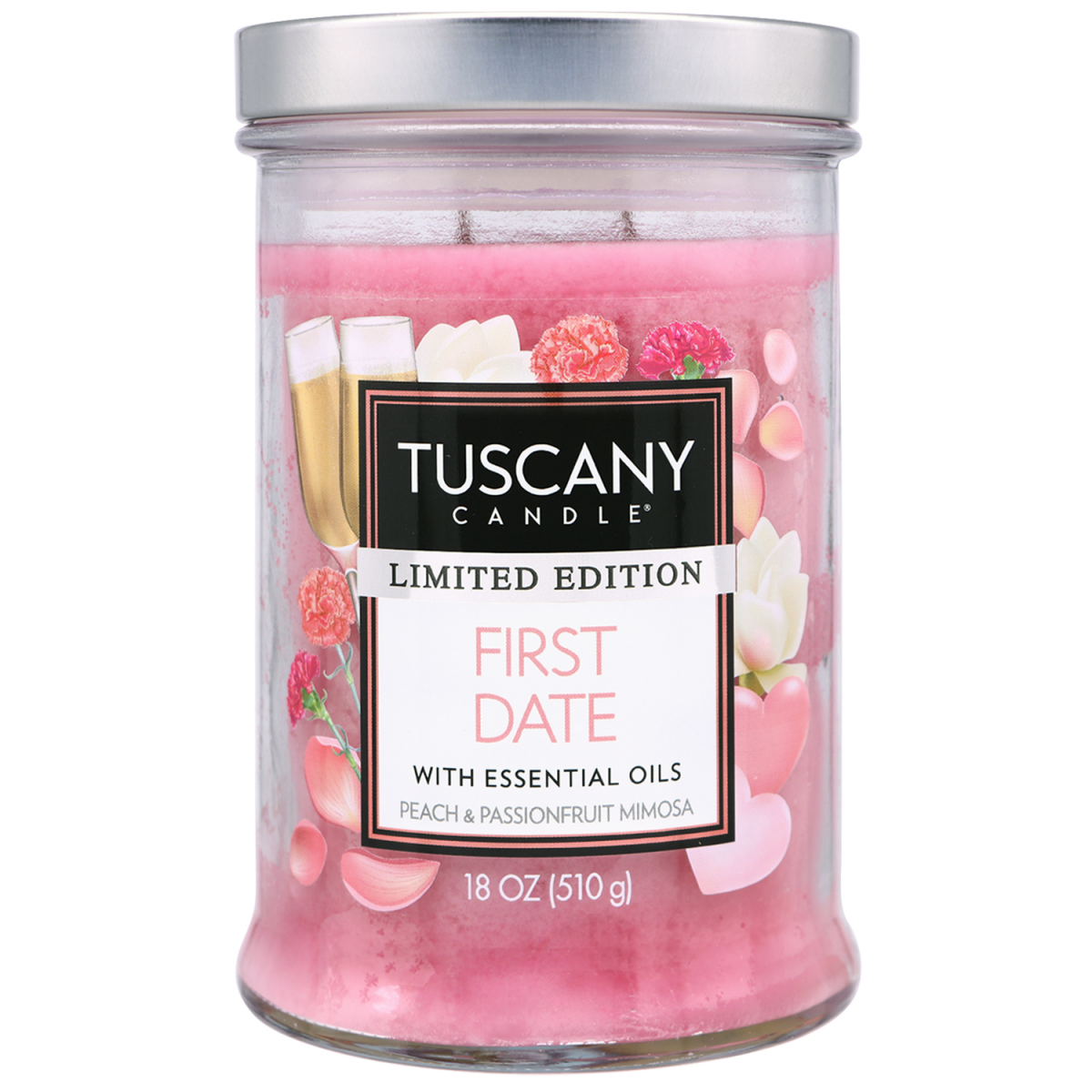 slide 1 of 5, TUSCANY CANDLE Sp First Date, 18 oz
