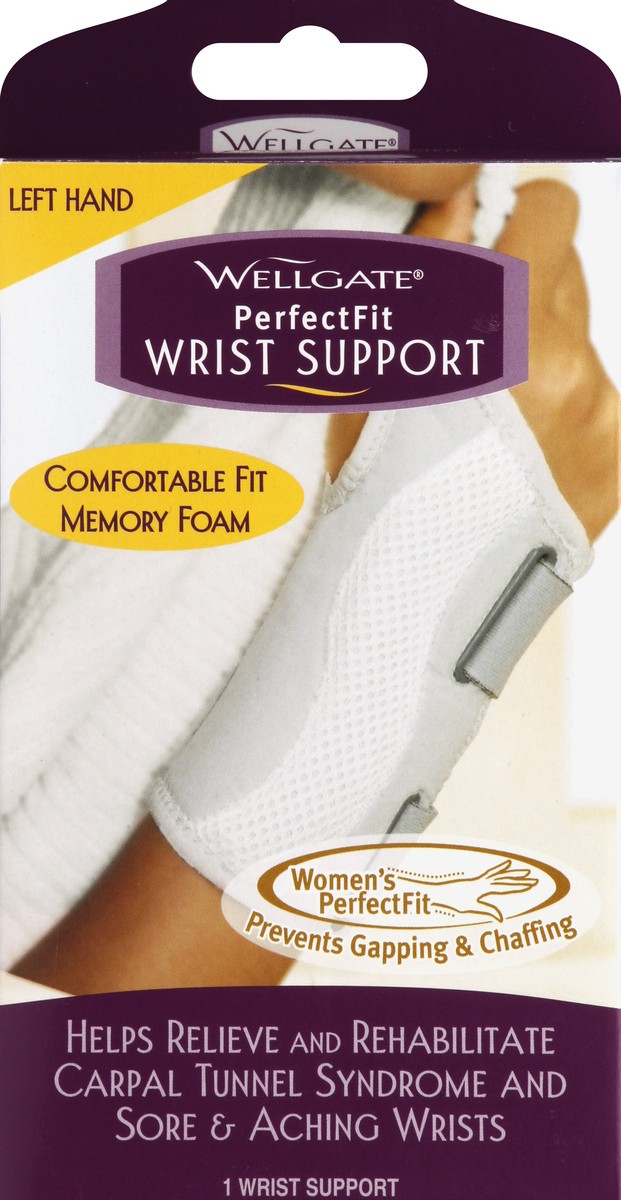 slide 4 of 5, Wellgate for Women, PerfectFit Wrist Brace for Wrist Support  - Left, 1 ct