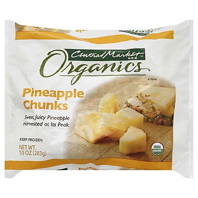 slide 1 of 1, Central Market Organics Pineapple Chunks, 10 oz