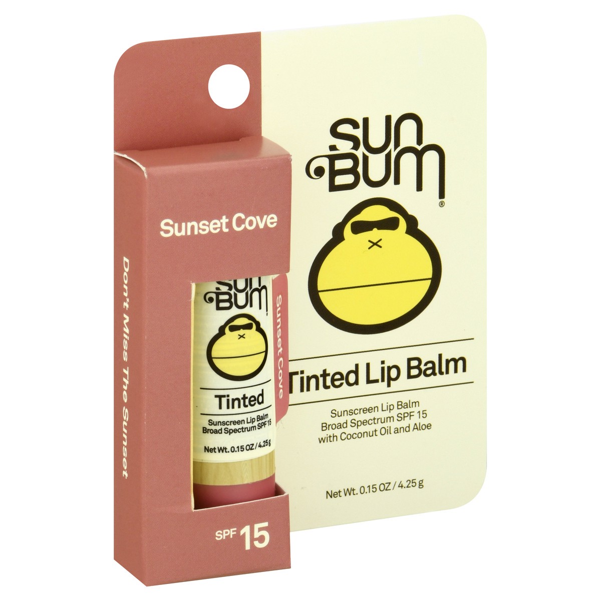 slide 2 of 9, Sun Bum Broad Spectrum SPF 15 Sunset Cove Tinted Lip Balm 0.15 oz, 0.15 oz