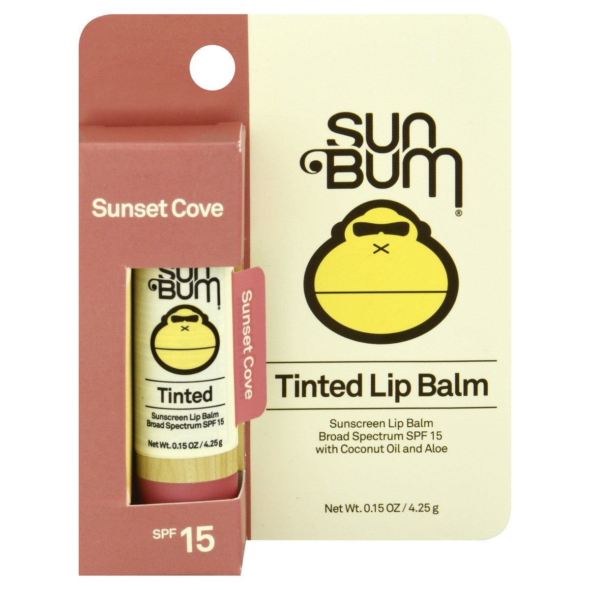 slide 1 of 9, Sun Bum Broad Spectrum SPF 15 Sunset Cove Tinted Lip Balm 0.15 oz, 0.15 oz