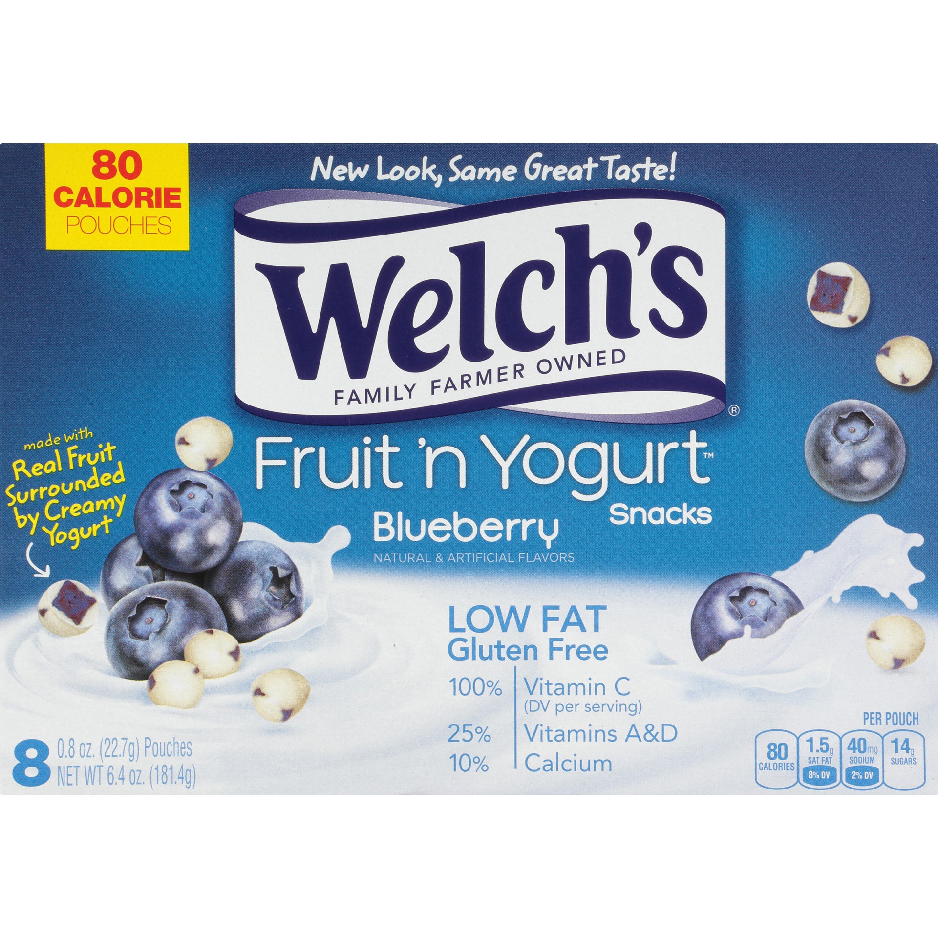 slide 7 of 9, Welch's Fruit 'N Yogurt Snacks Blueberry, 8 ct; 0.8 oz