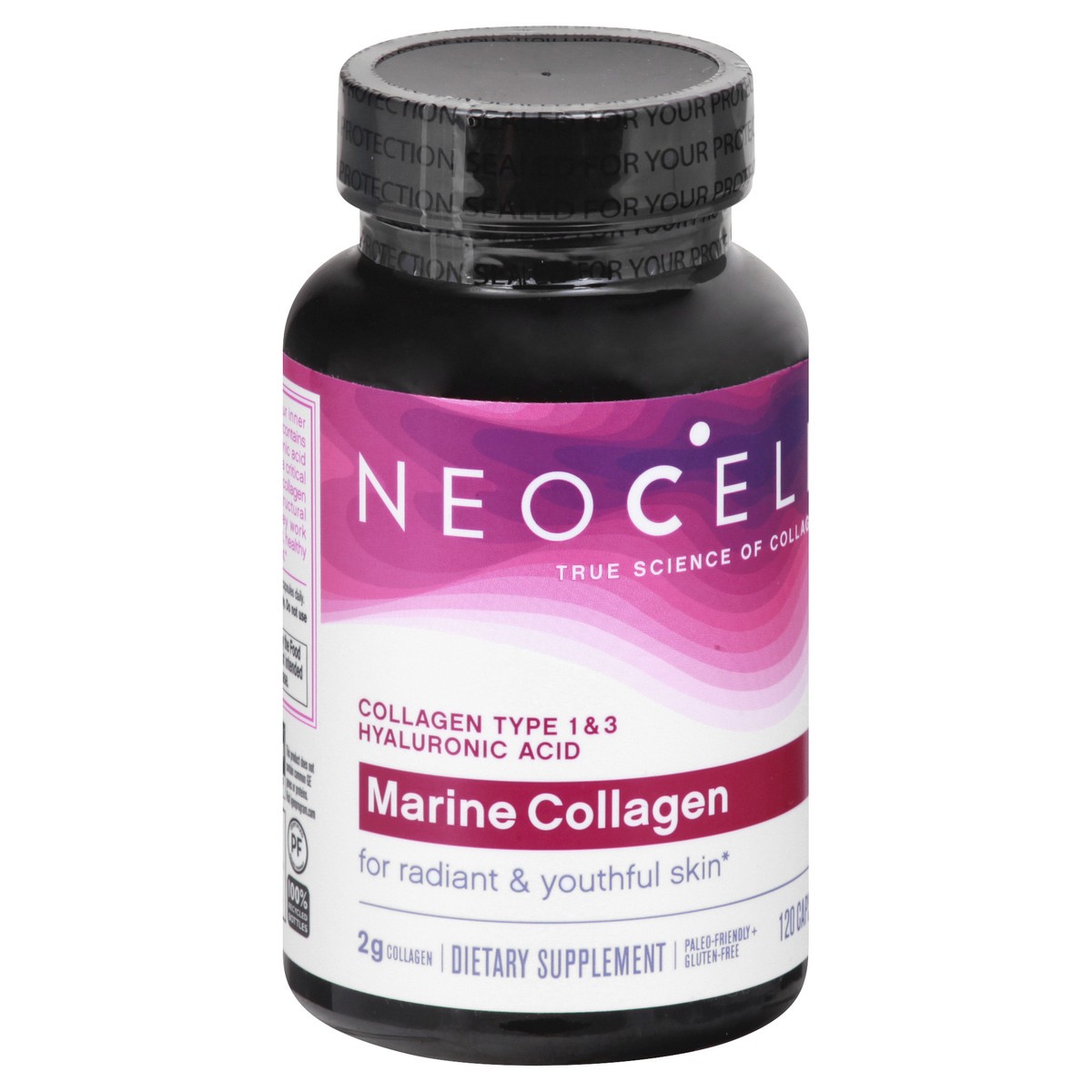 slide 9 of 9, NeoCell Marine Collagen With Collagen Type 1 and 3 and Hyaluronic Acid, Capsule, 120 Count, 1 Bottle, 120 ct