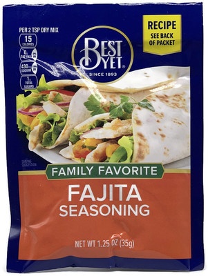 slide 1 of 1, Best Yet Fajita Seasoning, 1.3 oz