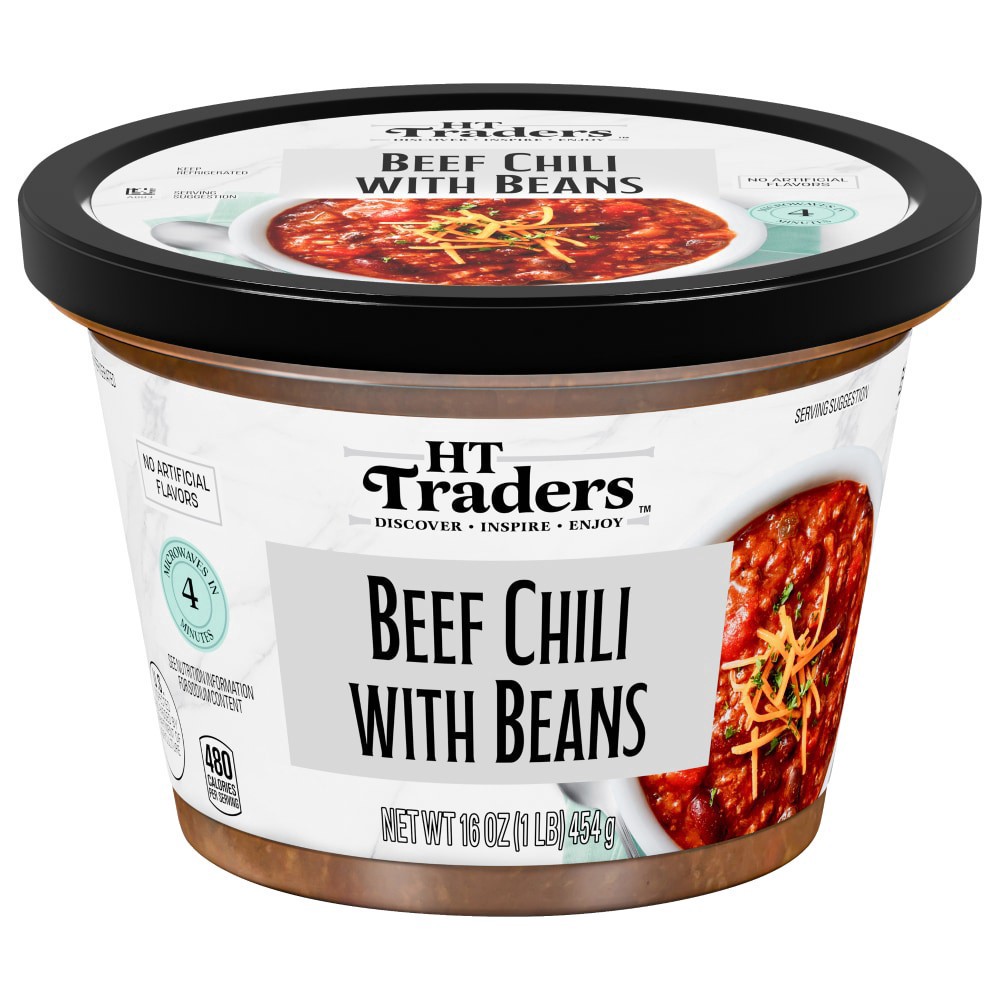 slide 2 of 5, HT Traders® Beef Chili with Beans, 16 oz