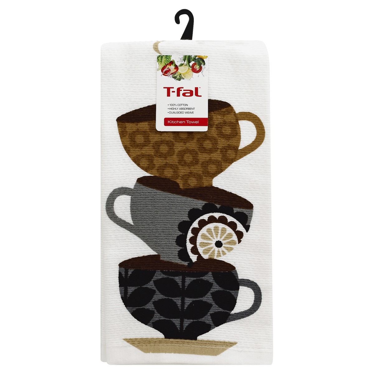 slide 3 of 3, T-fal Coffee Cups Kitchen Towel 1 Each, 1 ct