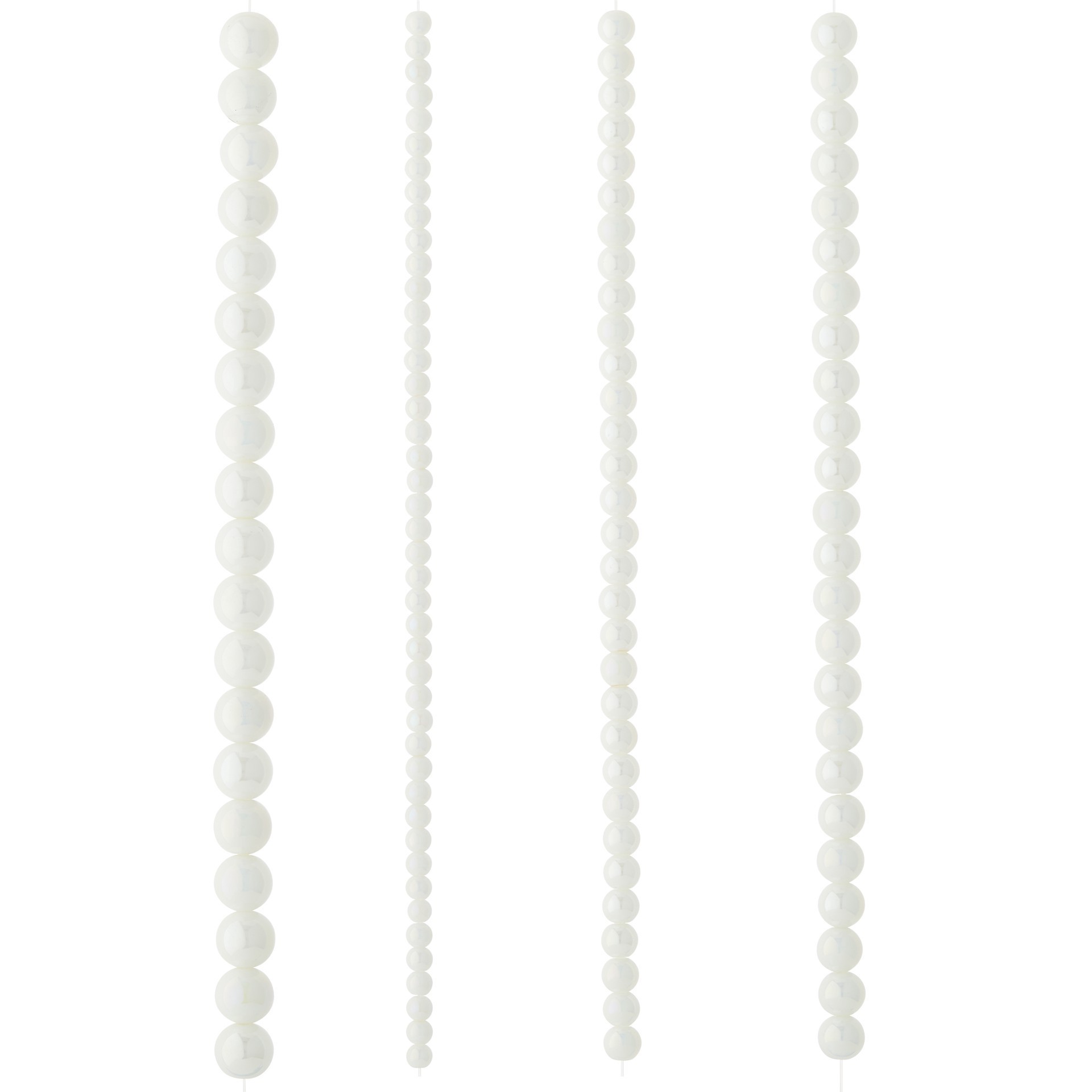 slide 3 of 3, White Marble Glass Round Beads By Bead Landing, 4mm-10mm