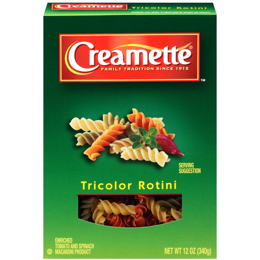 slide 1 of 8, Creamette Rotini 12 oz, 12 oz