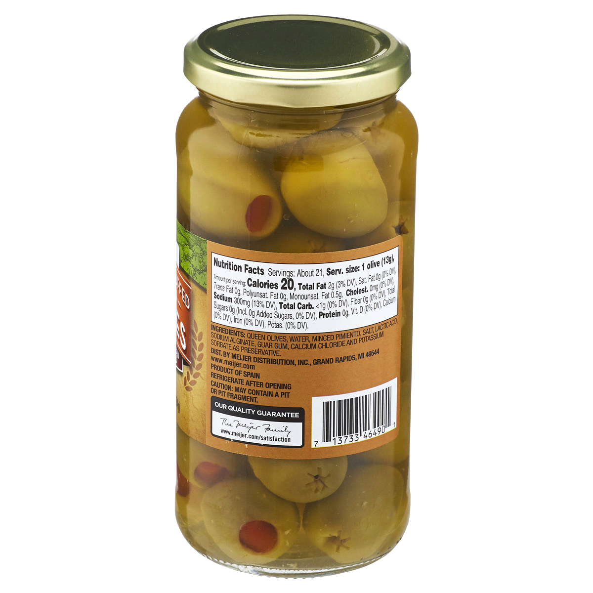 slide 2 of 2, Meijer Spanish Stuffed Queen Olives, 10 oz