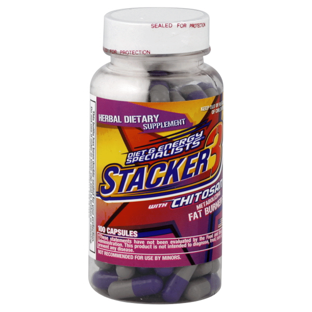 slide 1 of 1, Stacker 3 with Chitosan Fat Burner Capsules, 1 ct