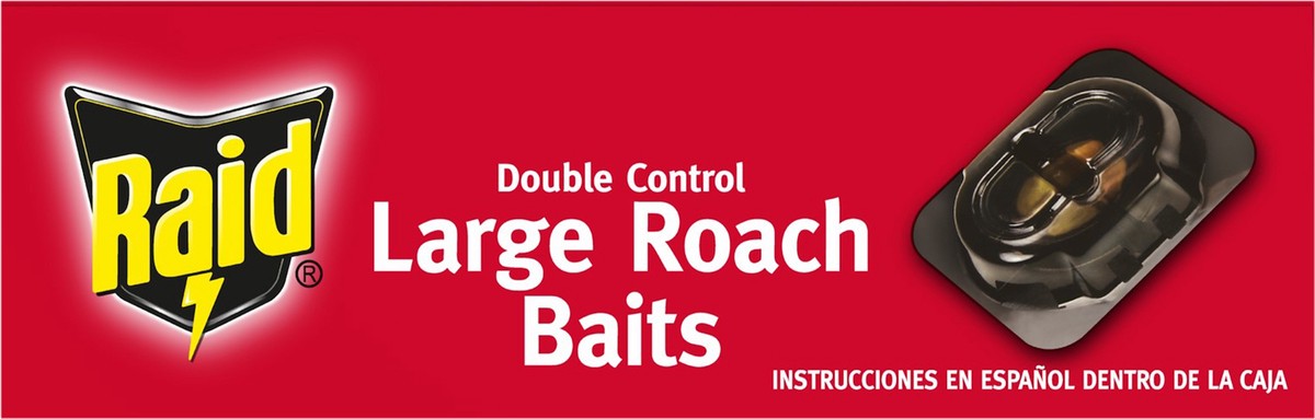 slide 5 of 5, Raid Double Control Large Roach Baits, 8 Ct, 0.7 oz