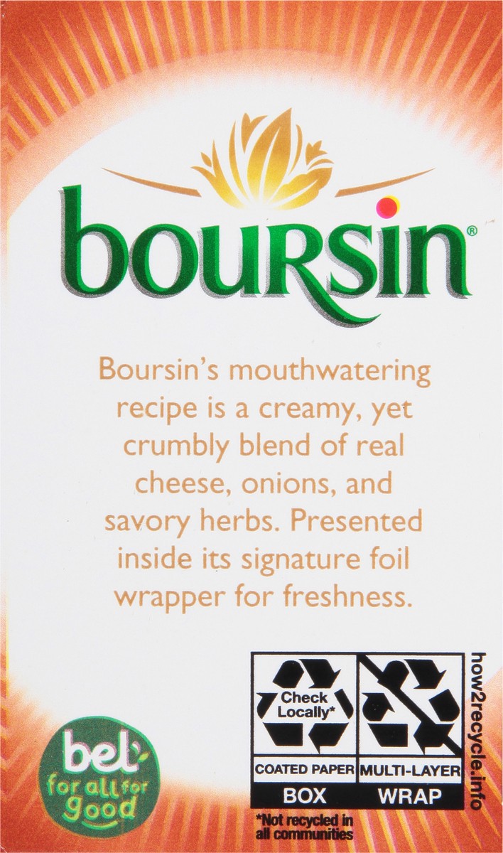 slide 7 of 9, Boursin Cheese, Gourmet, Caramelized Onion & Herbs, Spreadable, 5.3 oz
