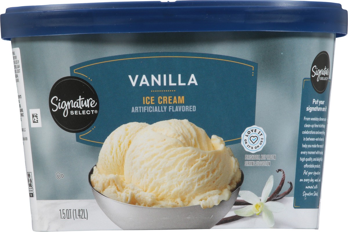 slide 8 of 12, Signature Select Vanilla Ice Cream 1.5 qt, 1.5 qt