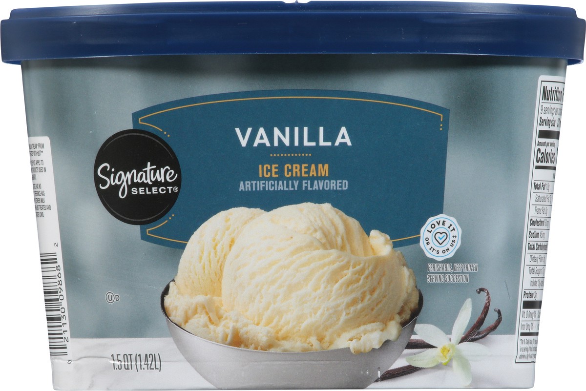 slide 3 of 12, Signature Select Vanilla Ice Cream 1.5 qt, 1.5 qt