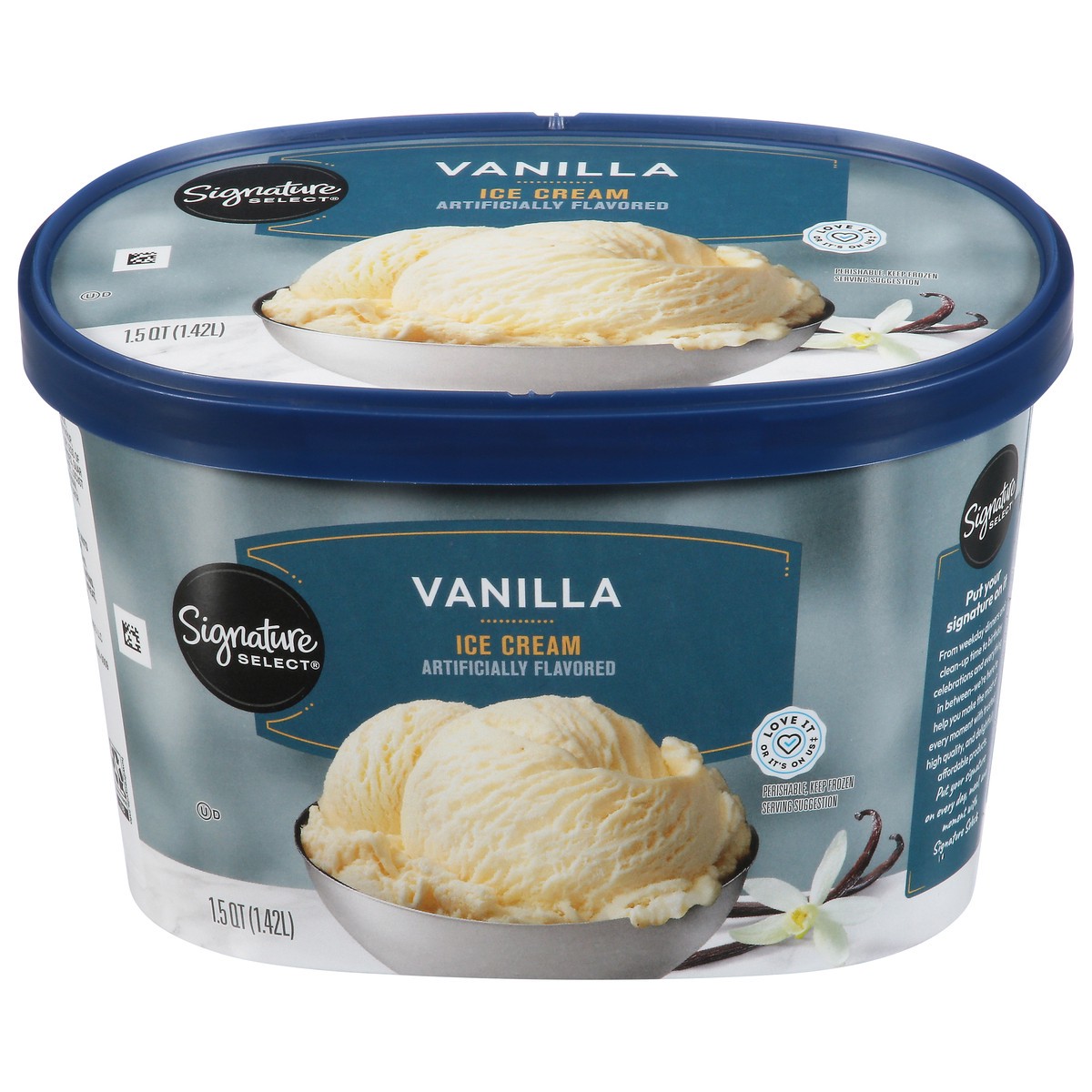 slide 1 of 12, Signature Select Vanilla Ice Cream 1.5 qt, 1.5 qt