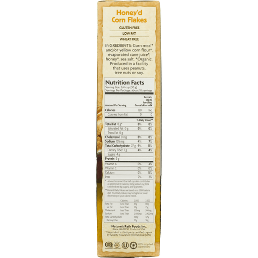 slide 6 of 9, Nature's Path Organic Honey'd Corn Flakes Cereal, 10.6 oz