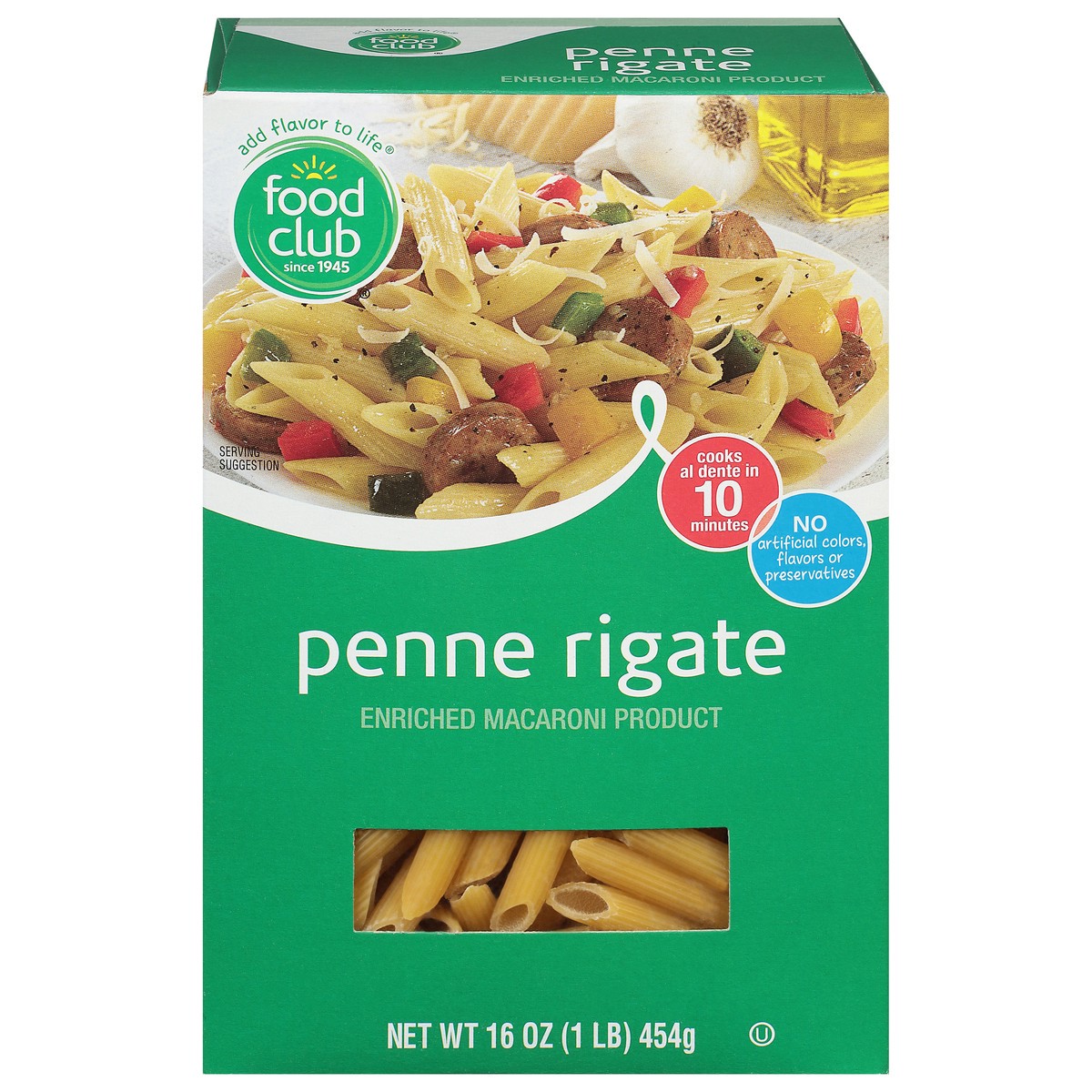 slide 2 of 15, Food Club Penne Rigate 16 oz, 16 oz