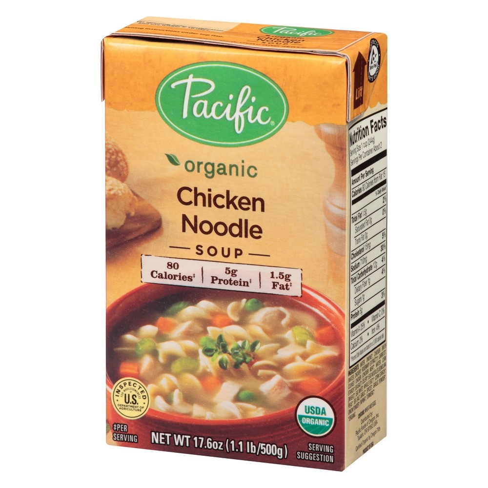 slide 3 of 9, Pacific Organic Chicken Noodle Soup, 17.6 fl oz