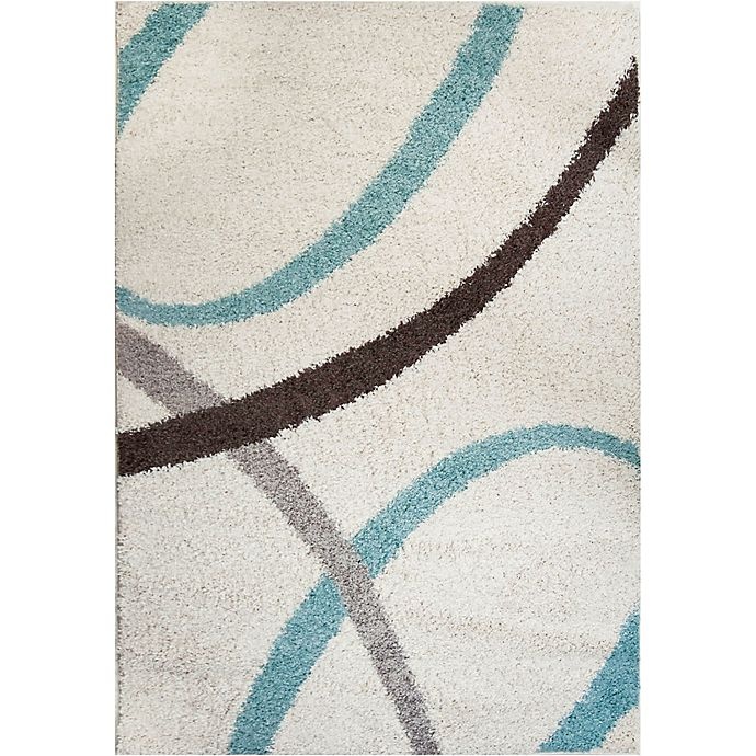 slide 1 of 4, Home Dynamix Synergy by Nicole Miller Abstract 3'3 x 4'3'' Accent Rug - White/Blue'', 1 ct