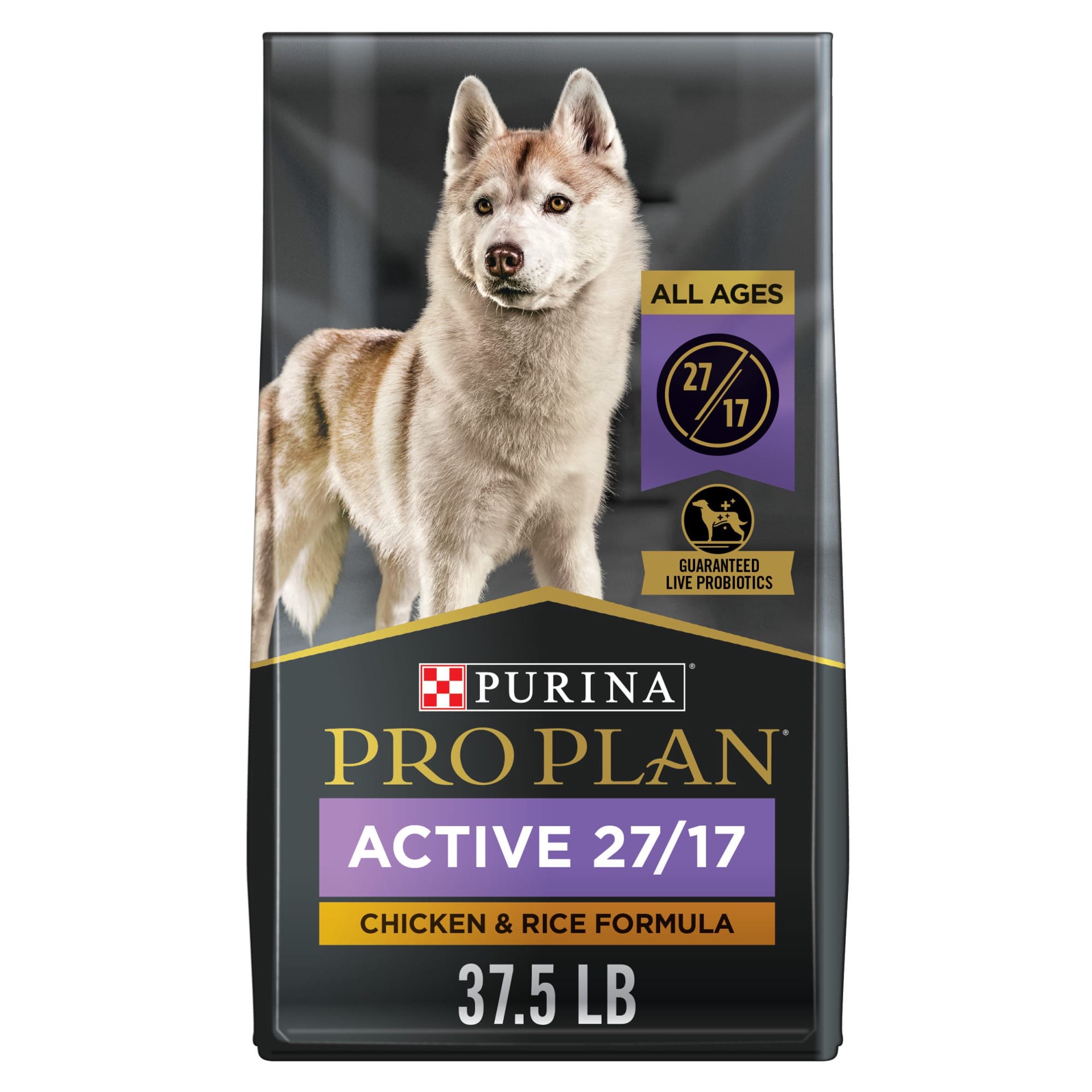 slide 1 of 9, Purina Pro Plan Active, High Protein Dog Food, SPORT 27/17 Chicken and Rice Formula, 37.5 lb
