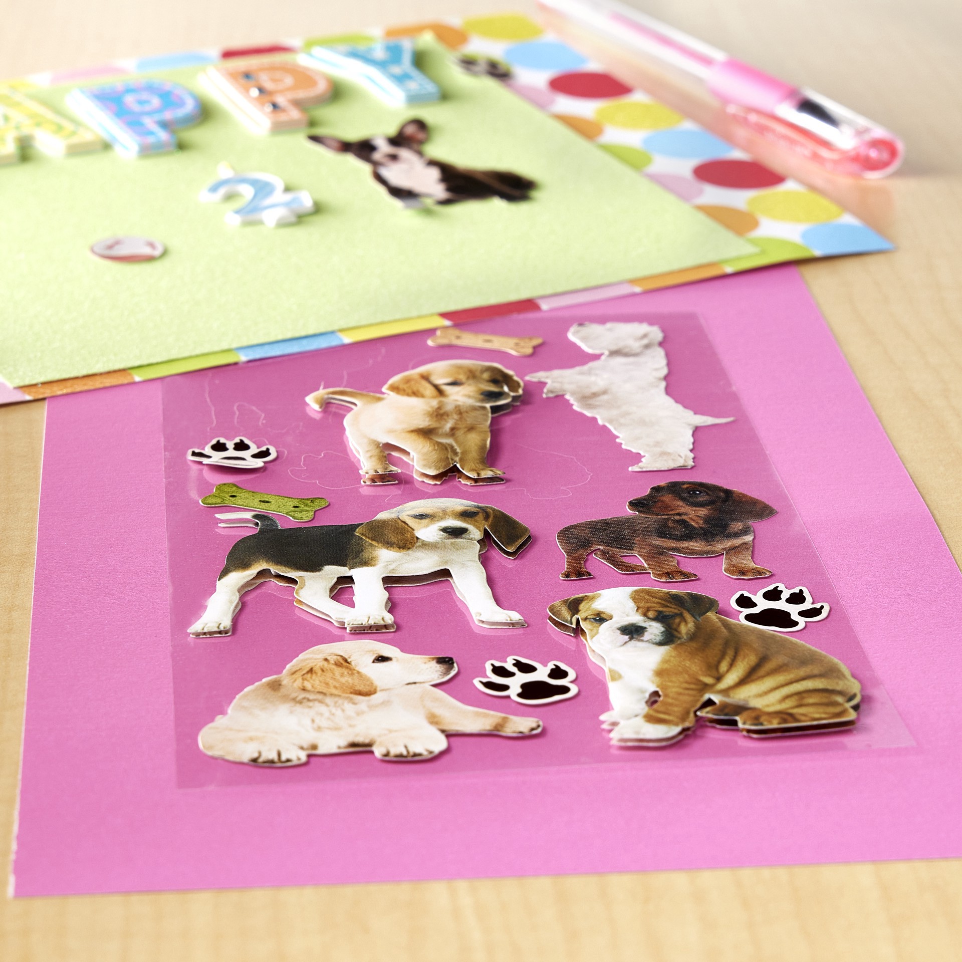 slide 2 of 4, Puppies Dimensional Stickers By Recollections, 3.875 in x 6.875 in