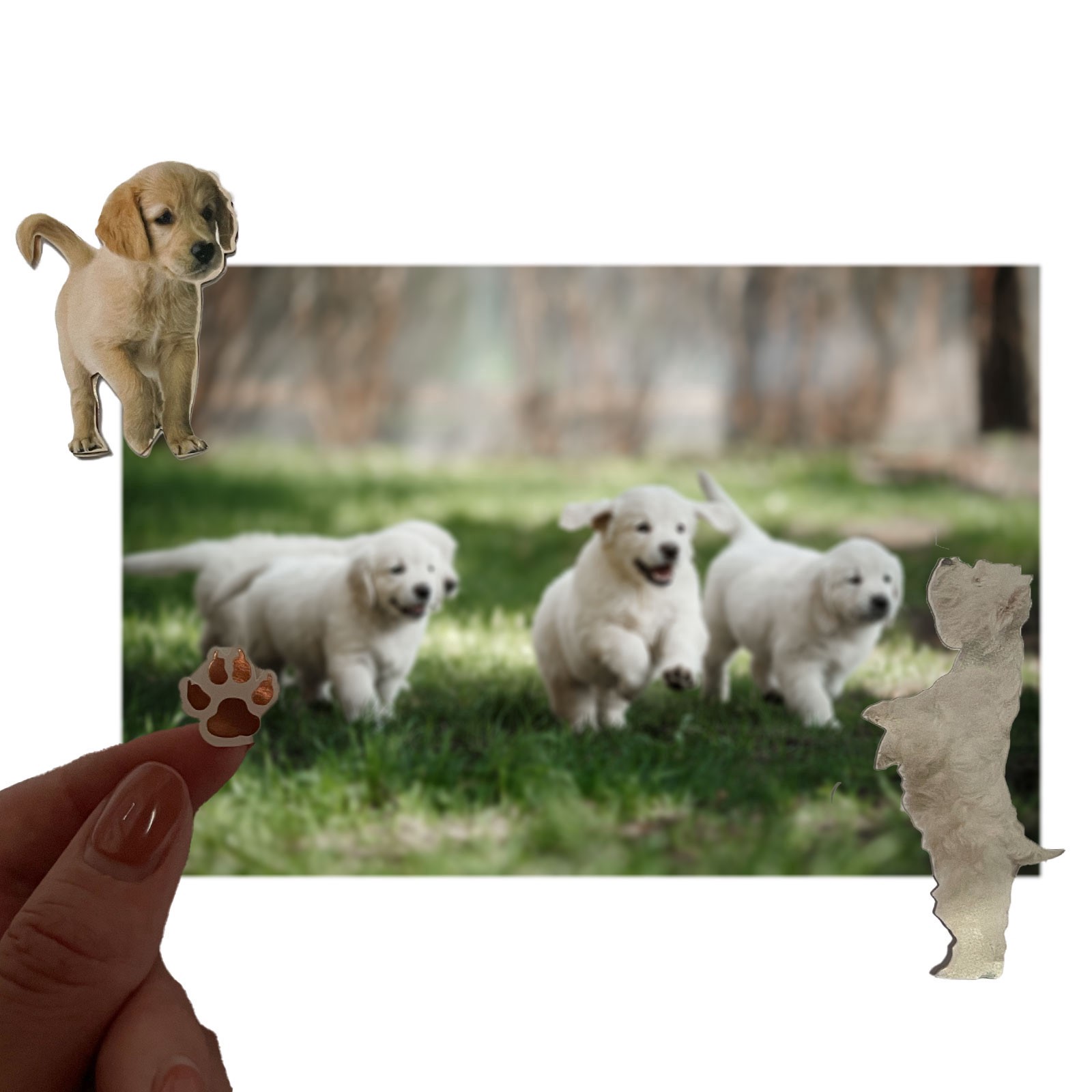 slide 4 of 4, Puppies Dimensional Stickers By Recollections, 3.875 in x 6.875 in