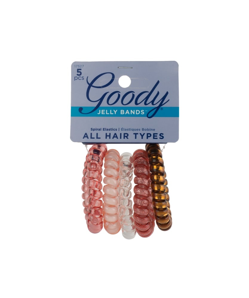 slide 1 of 1, Goody Jelly Bands Spiral Elastics 5 Count, 5 ct