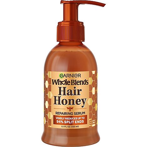 slide 1 of 1, Garnier Whole Blends Honey Treasures Hair Honey Repairing Leave-In Serum - 5.1 Fl. Oz., 5.10 fl oz