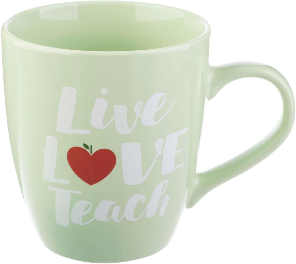 slide 1 of 1, Pacific Market International Live Love Teach Jumbo Mug - Light Green, 23 oz