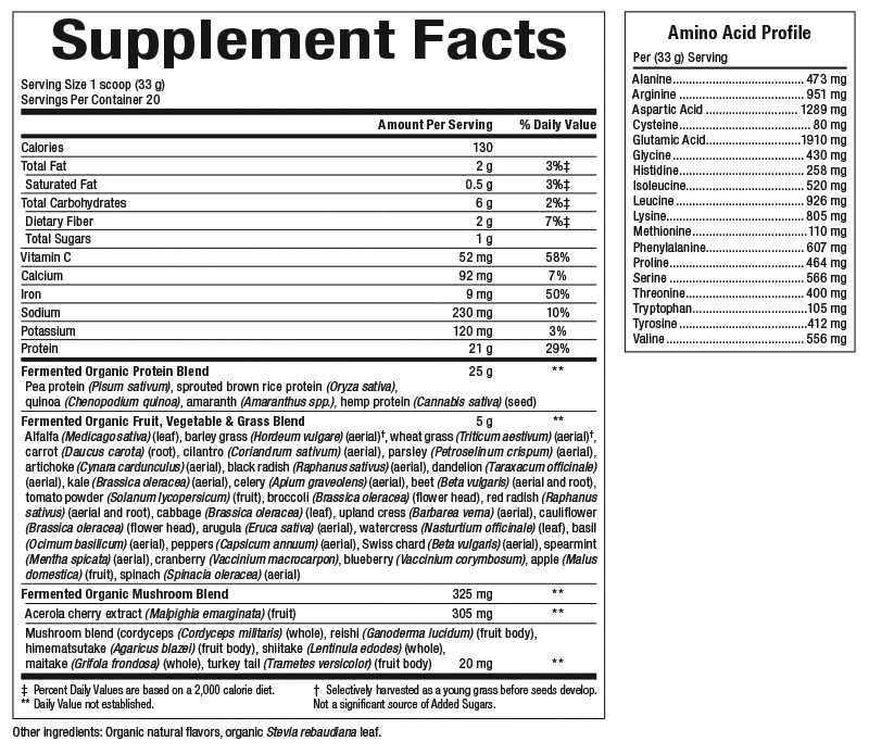 slide 2 of 2, Whole Earth & Sea 100% Fermented Organic Protein & Greens, 811 g