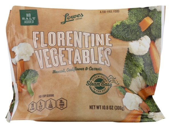 slide 1 of 8, Lowes Foods Steamable Vegetable Florentine, 10.8 oz