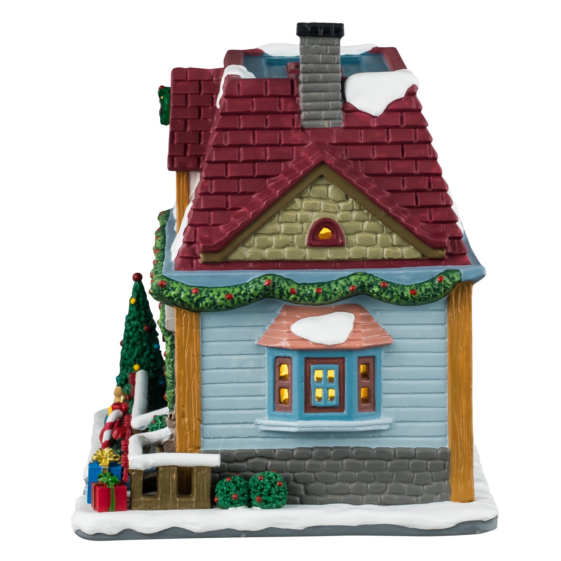 slide 2 of 3, Lemax Caddington Village Smythe Residence, 6.3 in x 7.2 in x 5.35 in