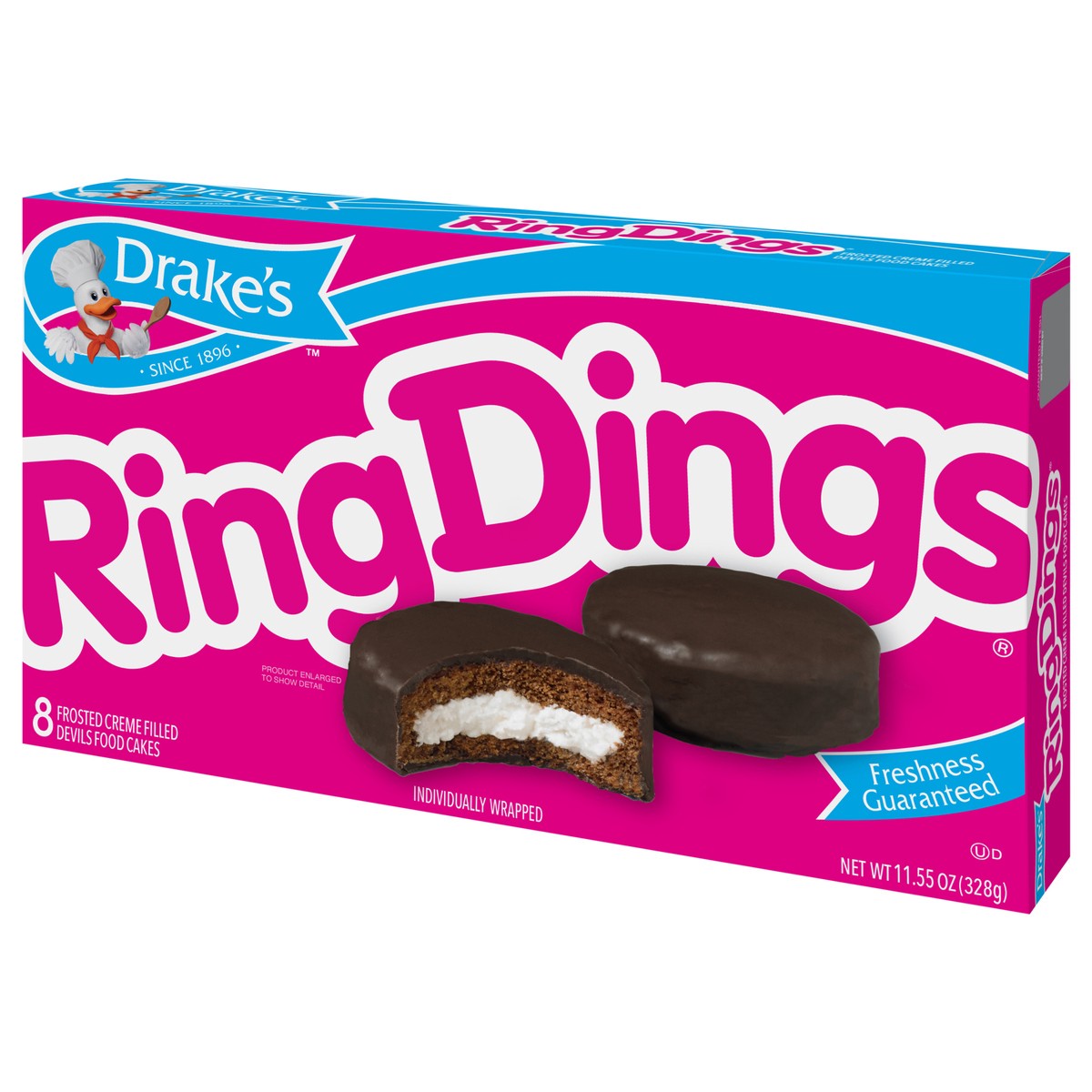 slide 2 of 8, Drake's Ring Dings, 14.44 oz