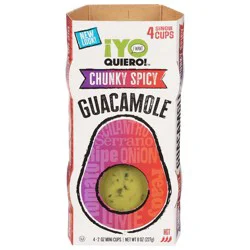 ¡Yo Quiero! Chunky Hot Spicy Guacamole 4 - 2 oz Mini Cups