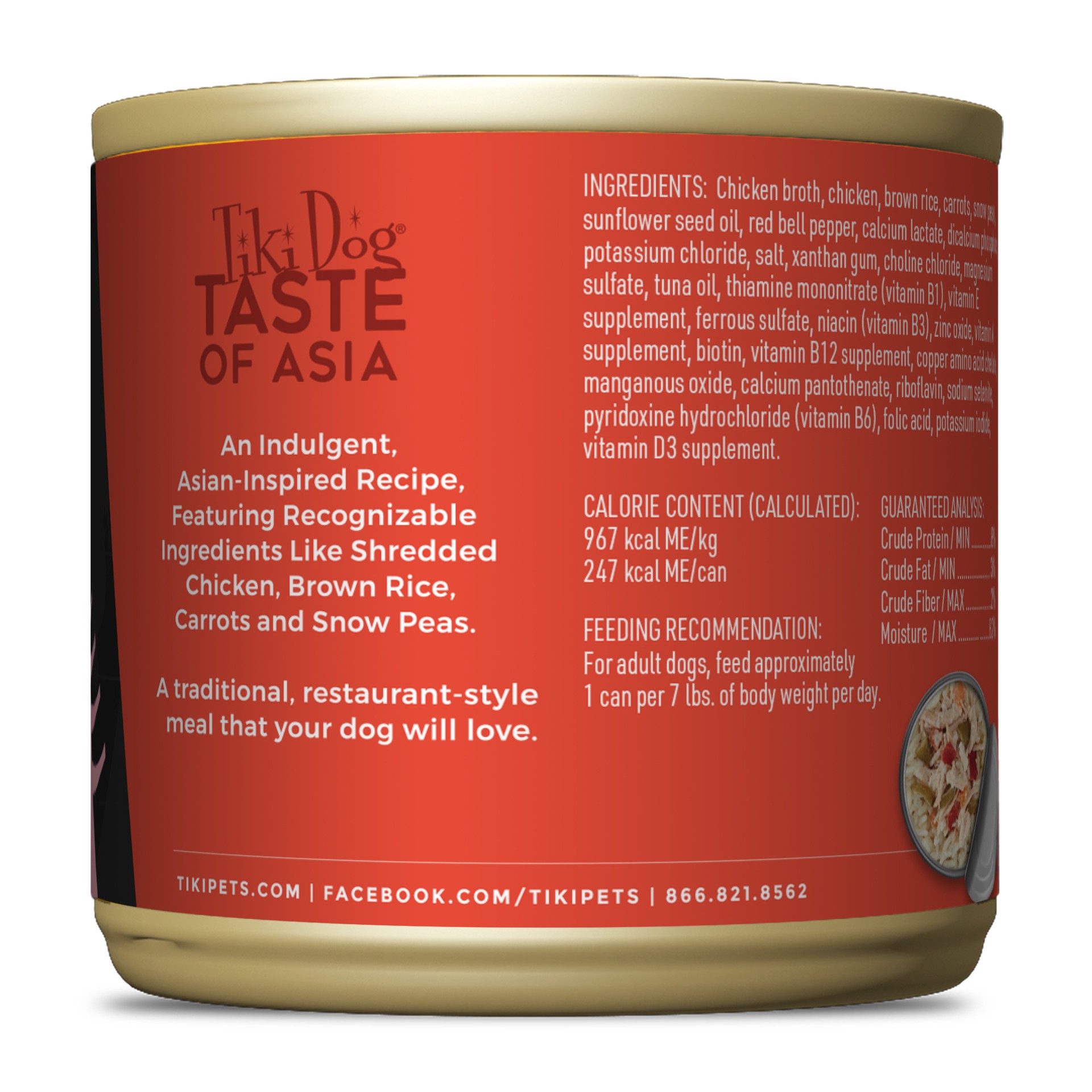 slide 4 of 6, Tiki Dog Taste of the World Asia Chicken & Snow Peas Stir Fry Wet Dog Food, 9 oz., 1 ct