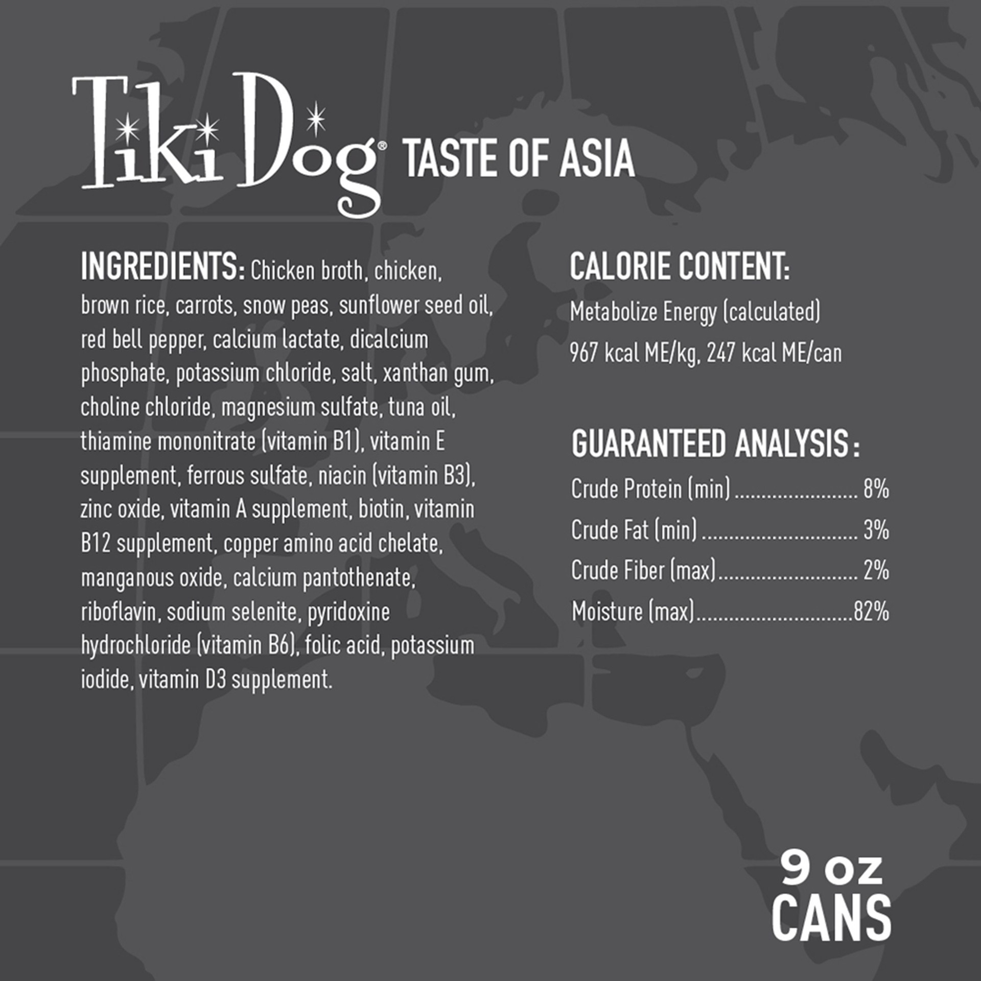 slide 2 of 6, Tiki Dog Taste of the World Asia Chicken & Snow Peas Stir Fry Wet Dog Food, 9 oz., 1 ct